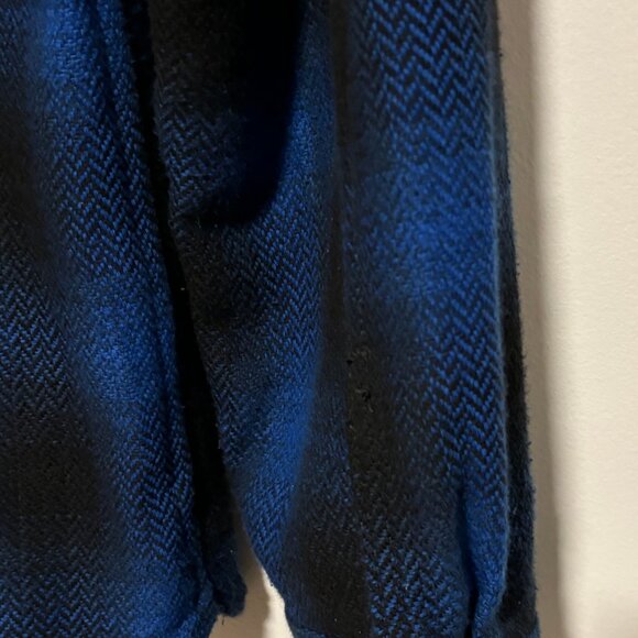 Rogue Territory Blue Herringbone Heavy HB Plaid Western Shirt - L/XL - Picture 10 of 10